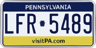 PA license plate LFR5489