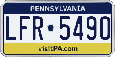 PA license plate LFR5490