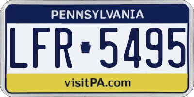 PA license plate LFR5495