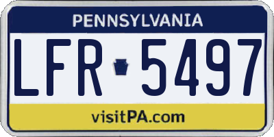 PA license plate LFR5497
