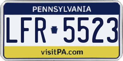 PA license plate LFR5523