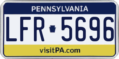 PA license plate LFR5696