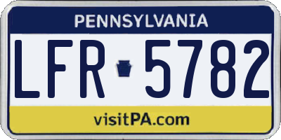 PA license plate LFR5782