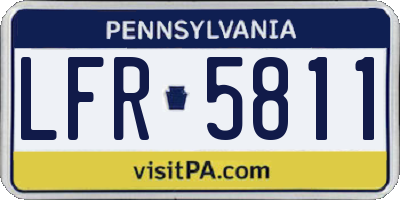 PA license plate LFR5811