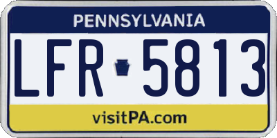 PA license plate LFR5813