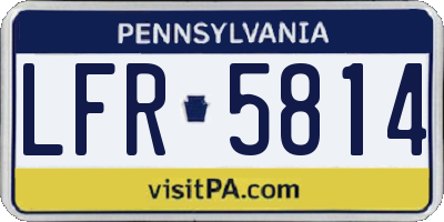 PA license plate LFR5814