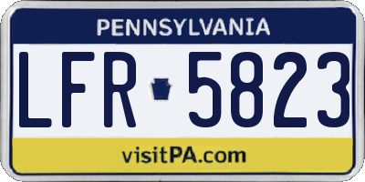 PA license plate LFR5823