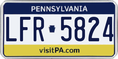 PA license plate LFR5824