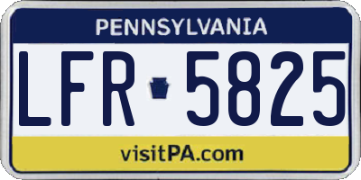 PA license plate LFR5825