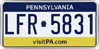 PA license plate LFR5831
