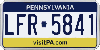 PA license plate LFR5841
