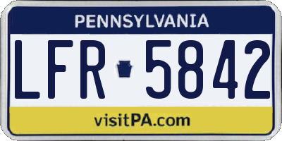 PA license plate LFR5842