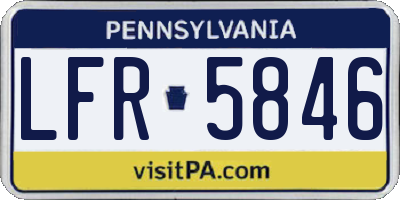 PA license plate LFR5846