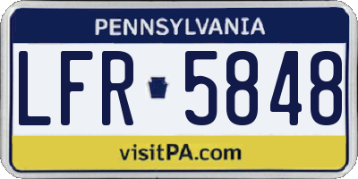 PA license plate LFR5848