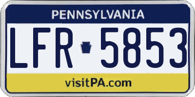 PA license plate LFR5853