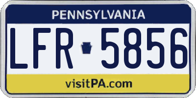 PA license plate LFR5856