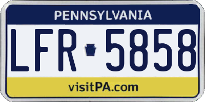 PA license plate LFR5858