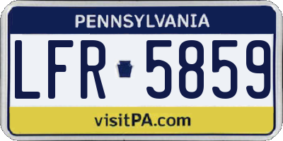 PA license plate LFR5859