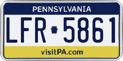 PA license plate LFR5861