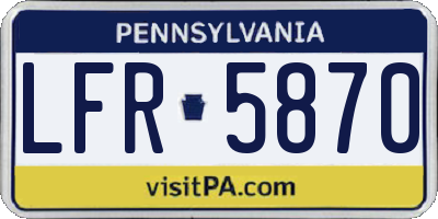 PA license plate LFR5870