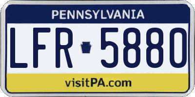 PA license plate LFR5880