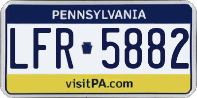 PA license plate LFR5882