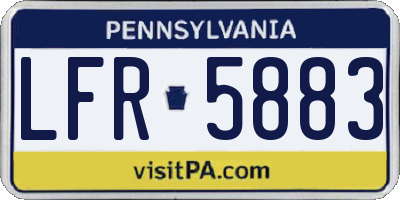PA license plate LFR5883