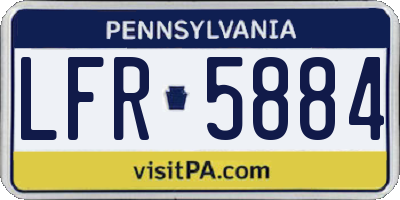 PA license plate LFR5884