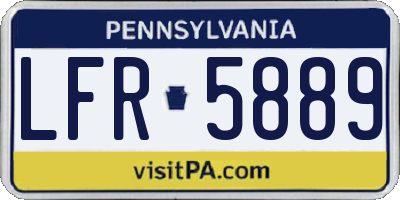 PA license plate LFR5889