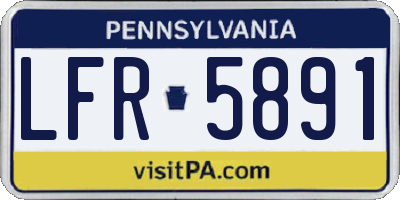 PA license plate LFR5891