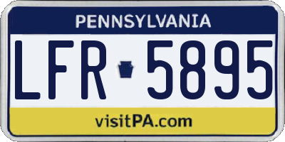 PA license plate LFR5895