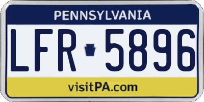 PA license plate LFR5896