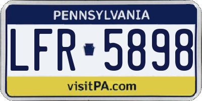 PA license plate LFR5898