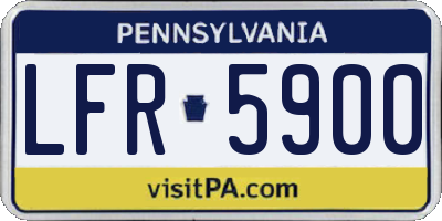 PA license plate LFR5900