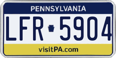 PA license plate LFR5904