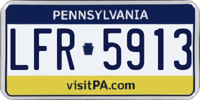 PA license plate LFR5913