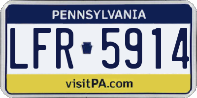 PA license plate LFR5914