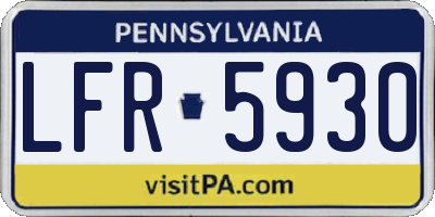 PA license plate LFR5930