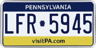 PA license plate LFR5945