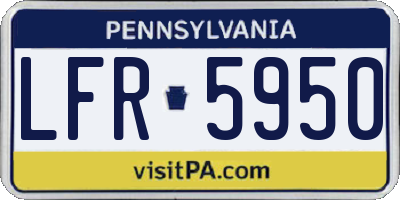 PA license plate LFR5950