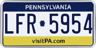 PA license plate LFR5954