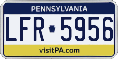 PA license plate LFR5956