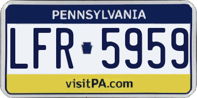 PA license plate LFR5959