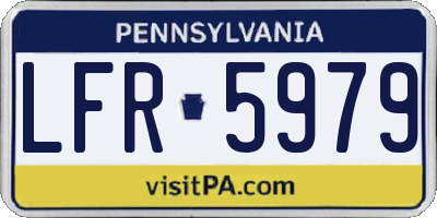 PA license plate LFR5979