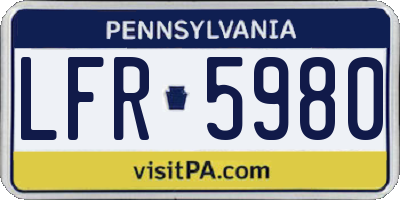 PA license plate LFR5980