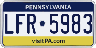 PA license plate LFR5983
