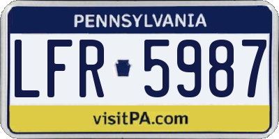 PA license plate LFR5987