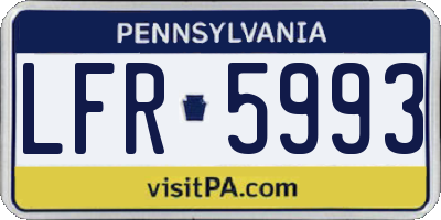 PA license plate LFR5993