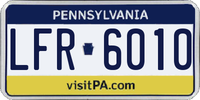 PA license plate LFR6010