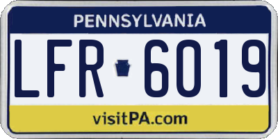PA license plate LFR6019